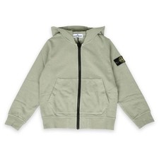 Bobo Choses Stone Kids Badge Patch Hooded Zip Jacket Light Khaki 123198016