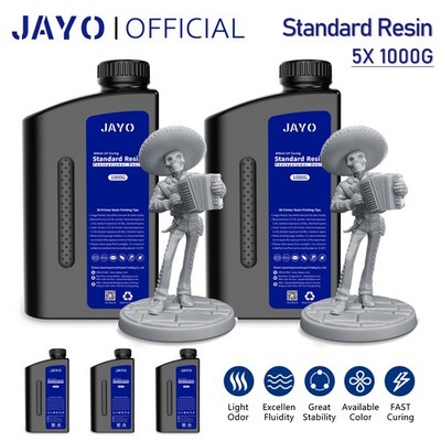 JAYO 5KG Gray Photopolymer Resin Low Odor 405nm UV Standard LCD/SLA 3D Printer