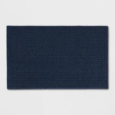 2'6"x3'10" Washable Solid Machine Tufted Accent Rug Blue - Threshold