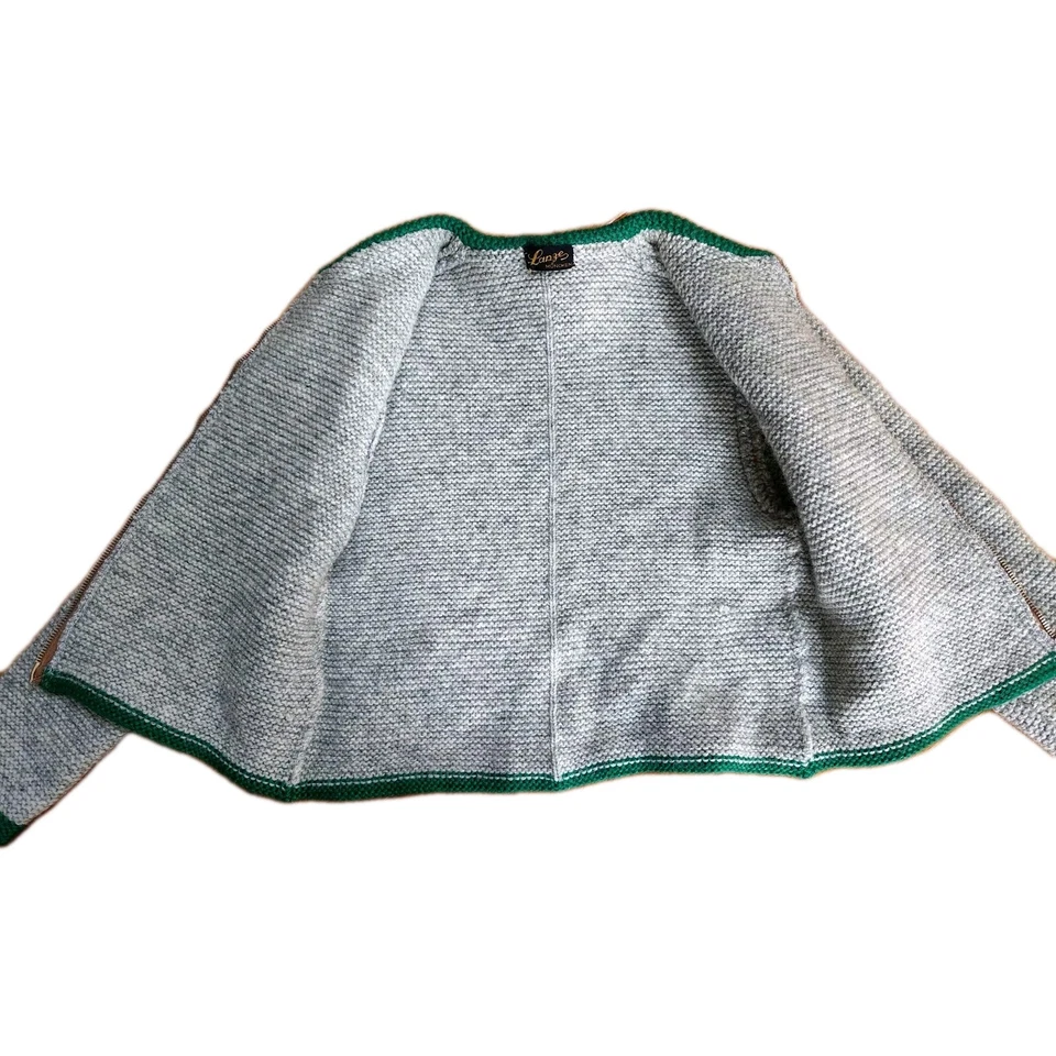 Cárdigan de Navidad tejido alemán vintage para niños de lana Munich Munchen chaqueta Foto 3 de 4