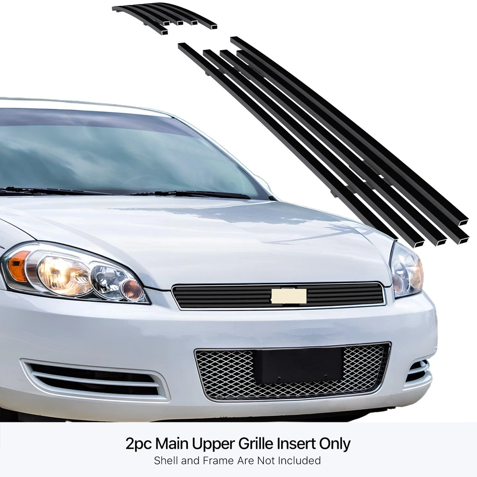 Para Chevy Impala/06-07 Monte Carlo 2006-2013 Negro Billet Parrilla Inserto Foto 3 de 4
