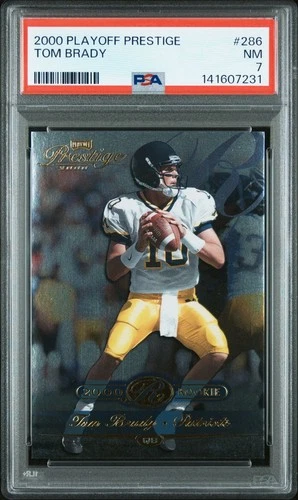 2000 PLAYOFF PRESTIGE 286 TOM BRADY RC /2500 PSA 7
