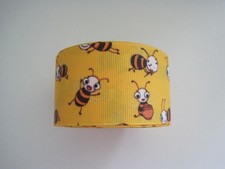 Bumble Bees Yellow Grosgrain Ribbon 1.5" x 10 Yards New