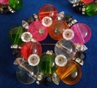 Fabulous Mid~Century Colorful Lucite Bead Brooch & Matching Clip On Earrings — photo 2