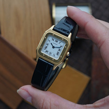 Cartier 1980-90s Santos Dumont Extra Plate Yellow Gold 96053 Manual Wind 5
