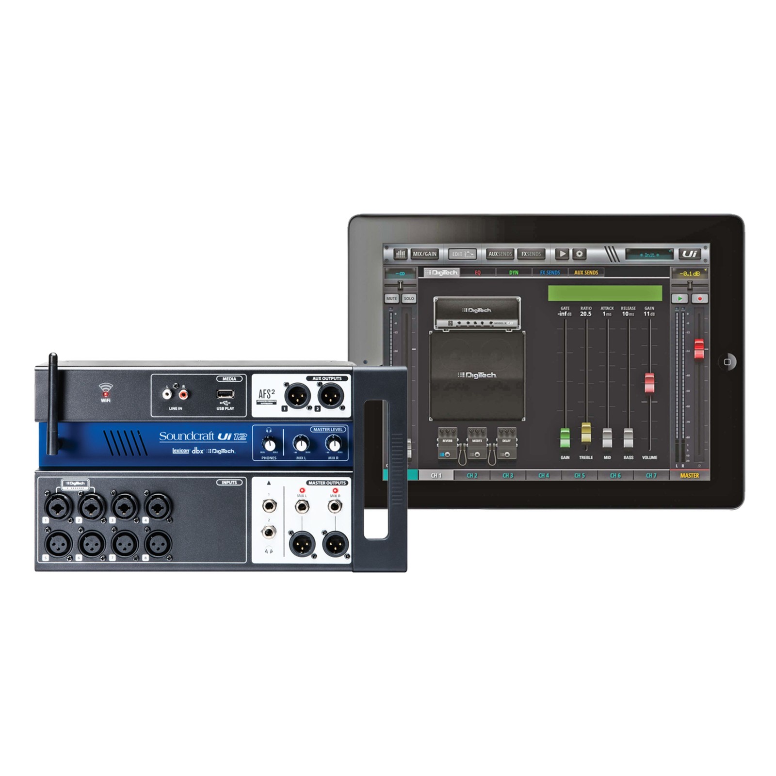 Soundcraft Ui12 12-Kanal Digitalpult 66990₽