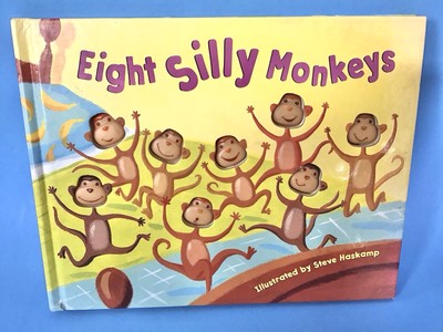 Eight Silly Monkeys Book Illustrated By Haskamp Hardcover