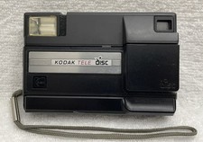 Vintage Kodak Tele Disc Film Camera Black VR/HR/Gold Flat Disk Format B41