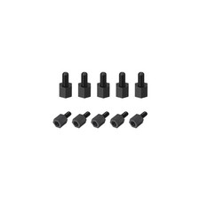 M3x5mm+6mm Male-Female Hex Nylon PCB Motherboard Spacer Black 150pcs