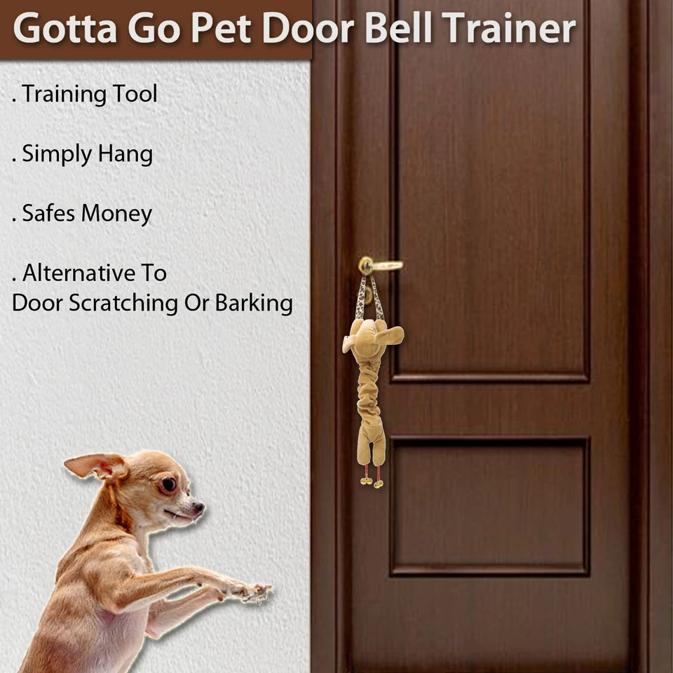 Gotta Go Pet Door Bell Trainer - плюшевые колокольчики для приучения собак к горшку - Изображение 4 из 4