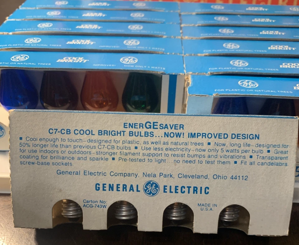 GE COOL BRIGHT C7-CB PAQUETE DE 4 BOMBILLAS MULTICOLORES DE 5 VATIOS PAQUETE DE 12 Foto 2 de 4
