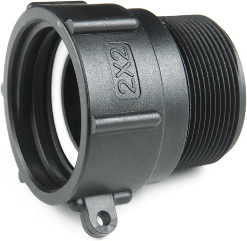 IBC Tote Fittings Adapter 2" Female Buttress Coarse Thread X 2" Male NPT Pipe Th