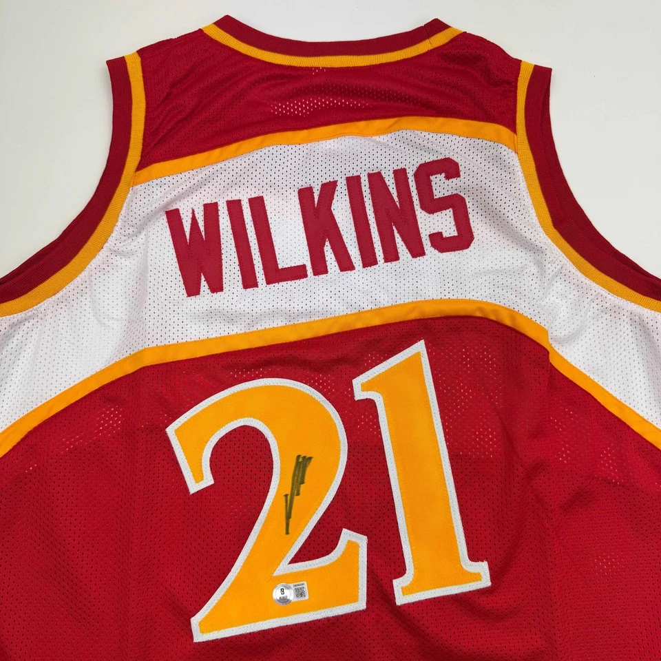 Autographed/Signed DOMINIQUE WILKINS Atlanta Red Basketball Jersey PSA/DNA COA - Image 2 of 4