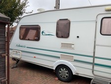 4 berth touring caravan used with 2 awnings