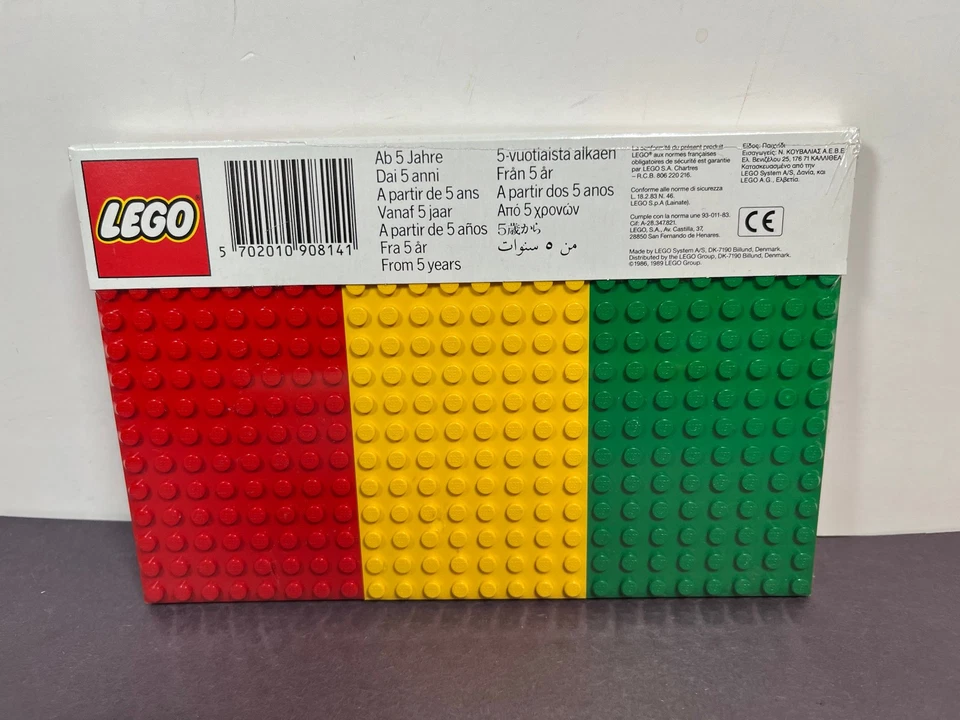 LEGO Juego de Placas Base Rojo Amarillo Verde 814 Juego de Construcción Vintage 1986 Placas Base Foto 2 de 4
