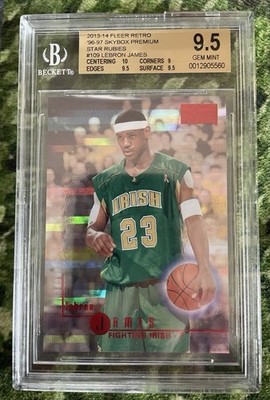 2013-14 Fleer Retro Star Rubies /150 Lebron James BGS 9.5 Gem Mint