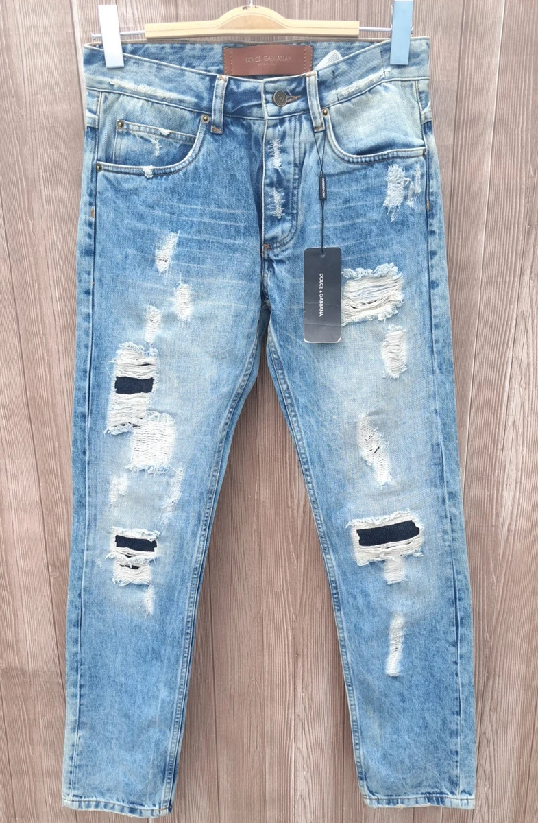 Dolce gabbana hotsell ripped jeans
