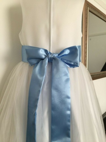 86" SATIN WEDDING PARTY SASH BELT BRIDESMAID FLOWER GIRL PROM *UK MADE/SELLER* - Picture 51 of 181