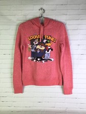 Looney Tunes Bugs Bunny Daffy Duck Taz Devil Logo Hoodie Womens Juniors Size S