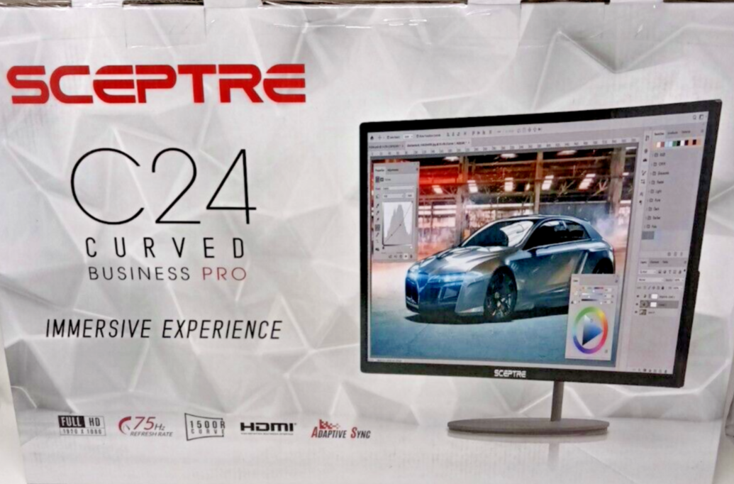 *New* Sceptre C24 Curved Business PRO Computer Monitor w/Built In