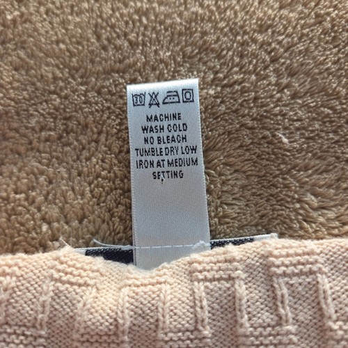 Parkhurst Canada Pullover V-Neck Cotton Sweater Size L Tan Crop Basketweave Knit - Picture 5 of 8