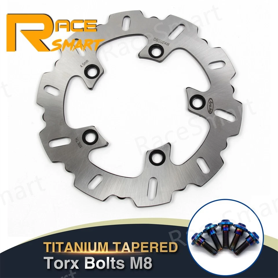 Front Rear Brake Disc Rotors + Mounting Bolts Screws For Yamaha YZF R6 2005-2016 - Image 4 of 4