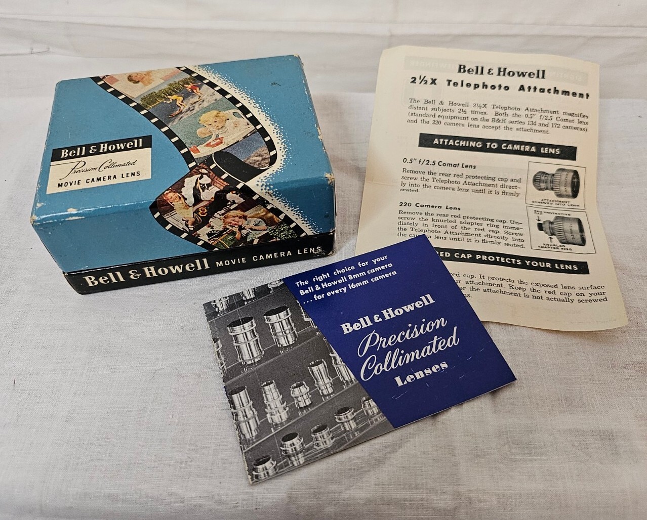 Vintage Bell & Howell Movie Camera Lens 2 1/2 x Telephoto Attachment Original B1