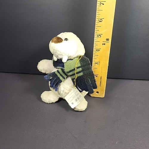GUND Heads and Tales Plush Walrus Gray Stuffed Animal Toy with Scarf & Tags 5" - Picture 8 of 10