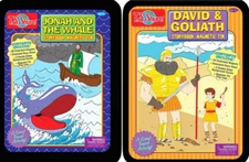 T.S.Shure JONATH & THE WHALE/DAVID & GOLIATH Duo of Storybook Magnetic Tins New