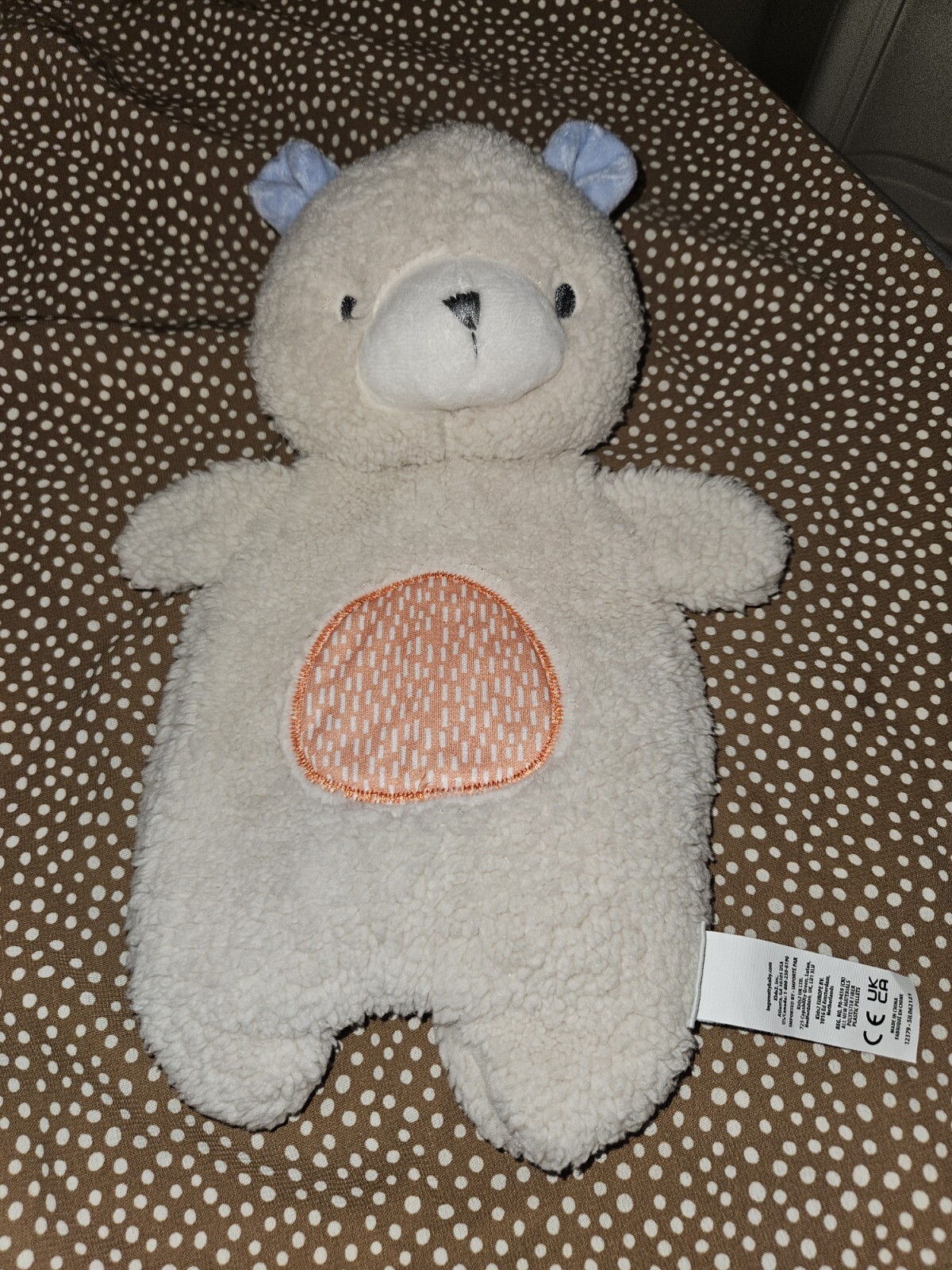 Ingenuity Nate The Bear Premium Soft Bean Bag Lovey Plush 12"