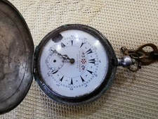 vintage antigue historically solid silver Ottoman pocket watch LES BRENETS