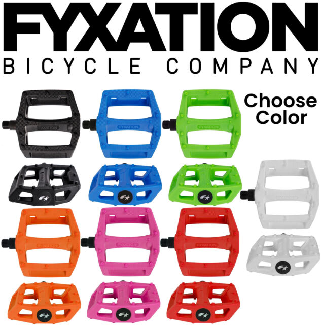 Fyxation Gates BMX Mountain Bike Wide Platform 9/16 Pedals Molded Pins PickColor