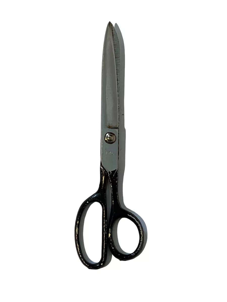 Vintage Metal Steel Made In Taiwan Scissors Black Handle 8