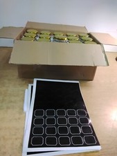 Lote de 30 frascos de vidrio hexagonales de 6 oz con tapas doradas, bolígrafo y etiquetas