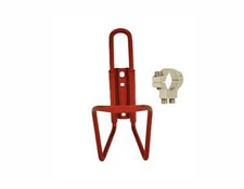 NEW! ABSOLUTE GENUINE ALLOY BICYCLE HANDLEBAR MOUNT BOTTLE CAGE IN RED.