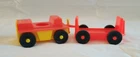 Vintage Fisher-Price Little People Airport Tram Truck and Tram Luggage Car -Red