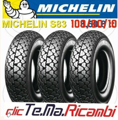 Set 3 Pneumatici + 3 Camere D'Aria Union 100/90-10 – Tassellati, Rinforzati 6PR, Per Piaggio Ape, Minicross, Scooter (Omologati E4)