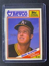 1988 Topps Revco League Leaders Mark McGwire #17 Athletics!!!