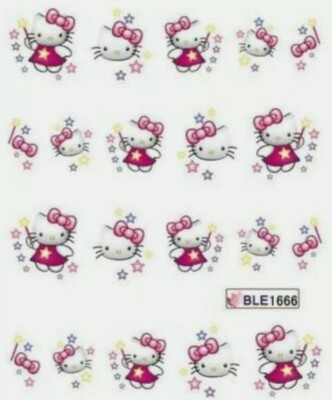 Nagelsticker Nagel Tattoos Katze Cartoon Comic Hello Kitty Nail Art Sticker 