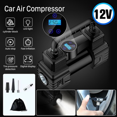Heavy Duty 150PSI Portable Car Air Compressor Tire Inflator Auto Tyre Pump 12V