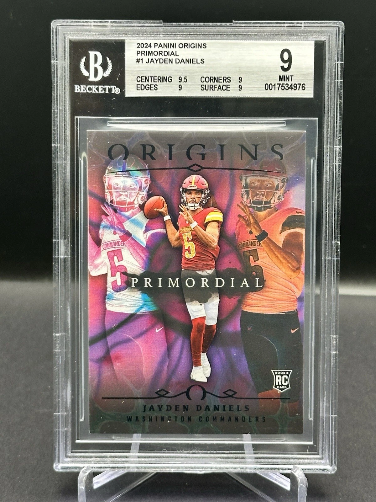 Jayden Daniels Panini Origins Primordial #1 Base