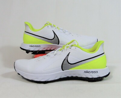 Nike React Infinity Pro White & Lemon Venom Golf Shoes Sz 10.5 NEW CT6620 103