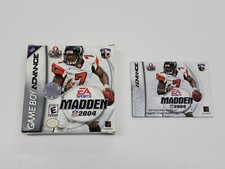 Madden 2004 NFL Football Authentic Game Boy Advance Box Manual