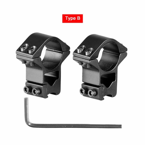 Tactical 25.4mm Rifle Scope Mount Ring 11mm 20mm Dovetail Rail High/Low Profile - Picture 9 of 15