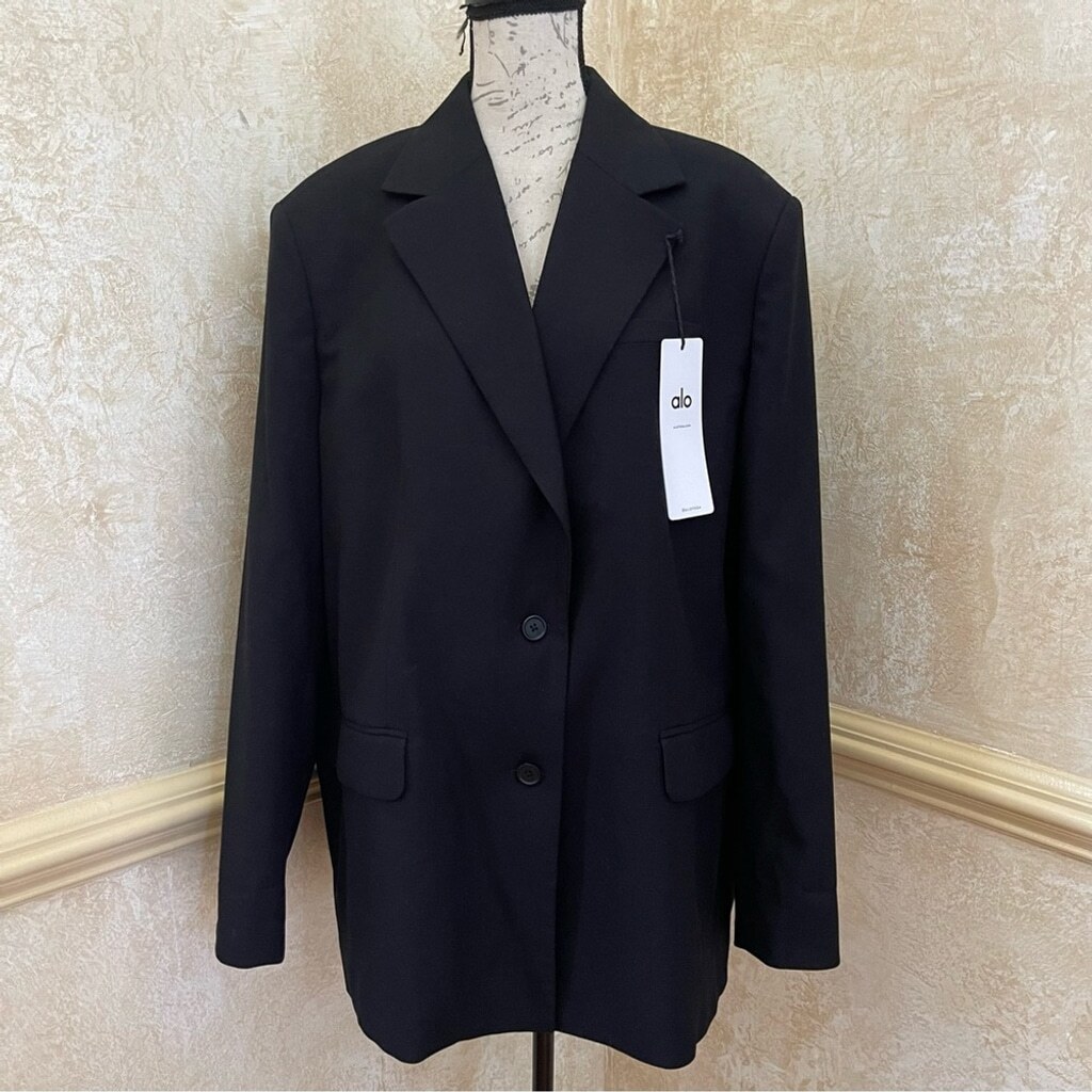 ALO Yoga First Class Blazer Black Sz Large Oversized | eBay