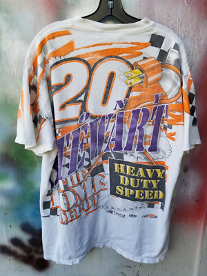 Vintage Tony Stewart HOME DEPOT All Over Print Tee Chase Authentic 