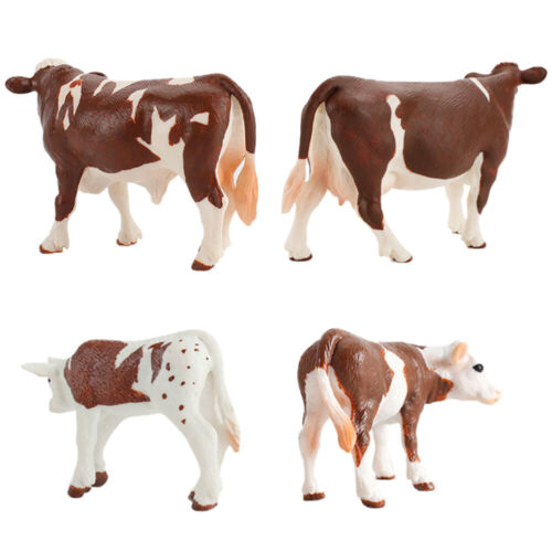 4 figuras de vaca juguete granja animal hada jardín decoración niños regalos - Imagen 1 de 14