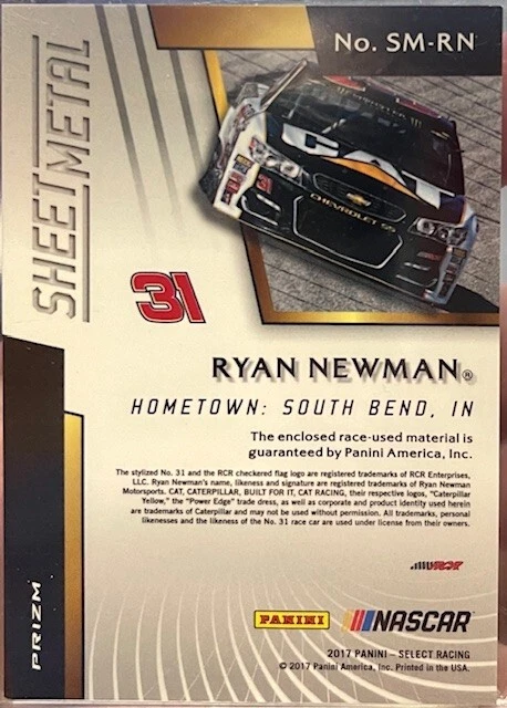 Ryan Newman 2017 Select Racing Sheet Metal - Image 2 of 2