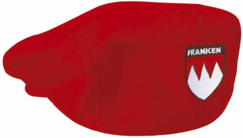 Gatsby Kappe Kadett Hut Flat-Cap rot mit Stick Franken Wappen Heimat 53408 - Afbeelding 1 van 1