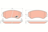 Bremsbelagsatz Scheibenbremse Cotec TRW GDB4126 FüR RG Voyager KJ Chrysler RS 4